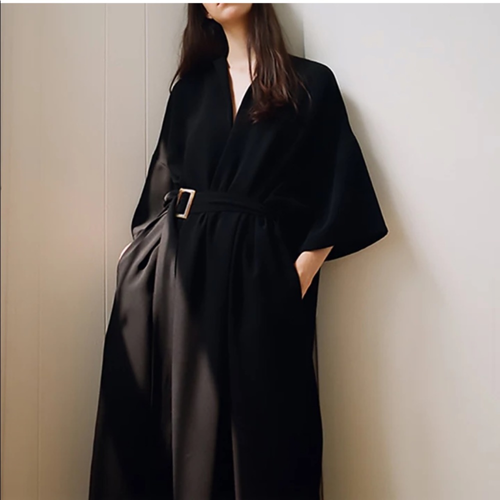 Black kimono sleeve dress